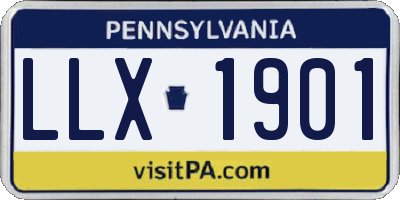 PA license plate LLX1901