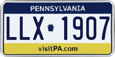 PA license plate LLX1907