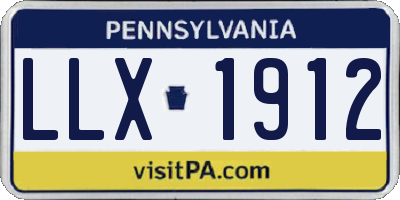 PA license plate LLX1912