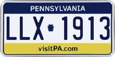 PA license plate LLX1913