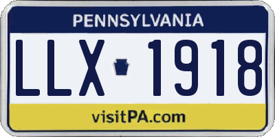 PA license plate LLX1918
