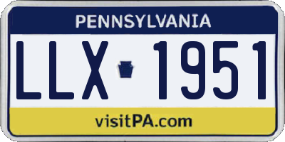 PA license plate LLX1951