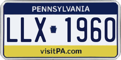 PA license plate LLX1960