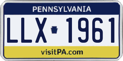 PA license plate LLX1961