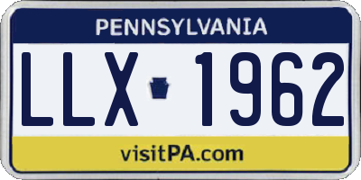 PA license plate LLX1962