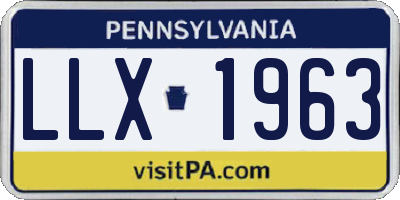 PA license plate LLX1963