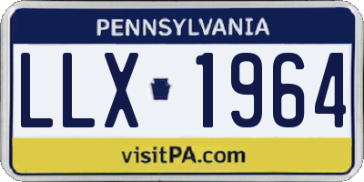 PA license plate LLX1964