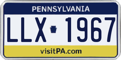 PA license plate LLX1967
