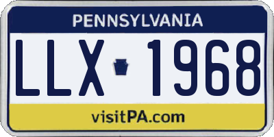 PA license plate LLX1968