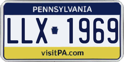 PA license plate LLX1969