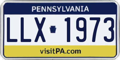 PA license plate LLX1973