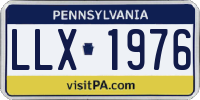 PA license plate LLX1976