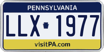 PA license plate LLX1977