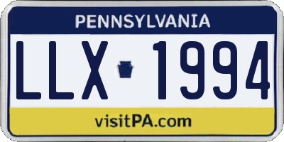 PA license plate LLX1994
