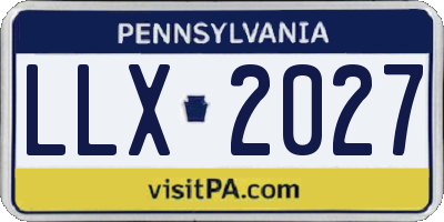 PA license plate LLX2027