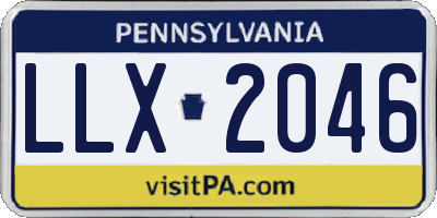 PA license plate LLX2046