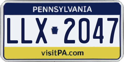 PA license plate LLX2047