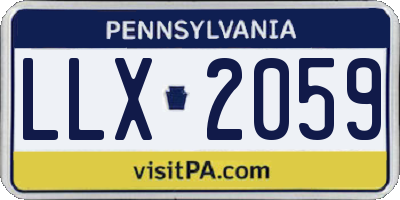 PA license plate LLX2059