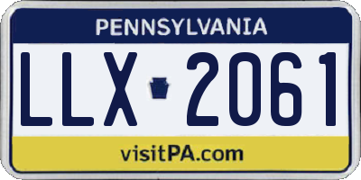 PA license plate LLX2061