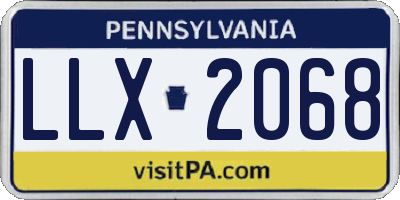 PA license plate LLX2068