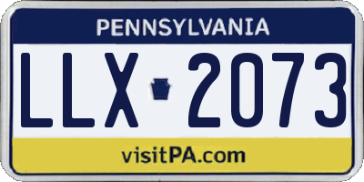 PA license plate LLX2073