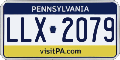 PA license plate LLX2079