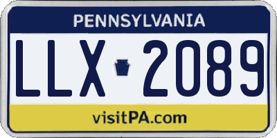 PA license plate LLX2089