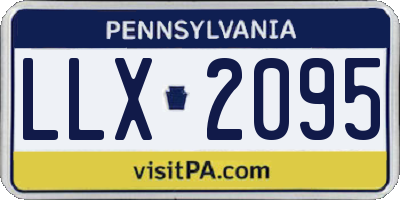 PA license plate LLX2095