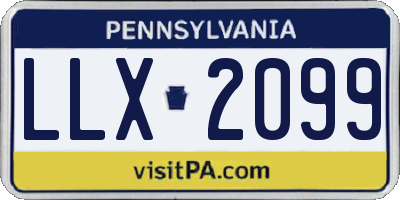 PA license plate LLX2099