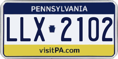 PA license plate LLX2102