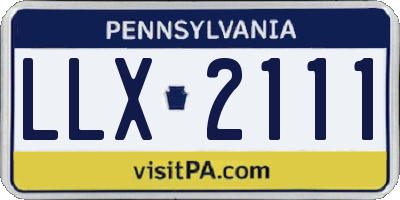 PA license plate LLX2111