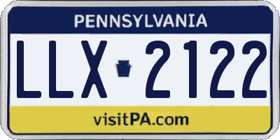 PA license plate LLX2122
