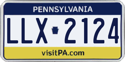 PA license plate LLX2124