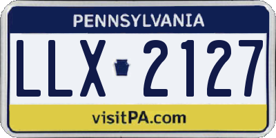 PA license plate LLX2127