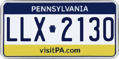 PA license plate LLX2130