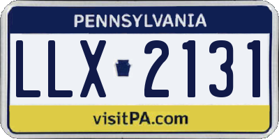 PA license plate LLX2131