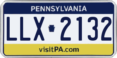 PA license plate LLX2132