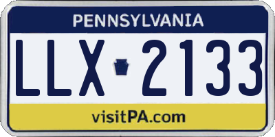PA license plate LLX2133