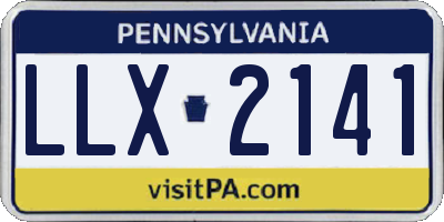 PA license plate LLX2141