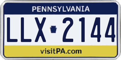 PA license plate LLX2144