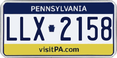 PA license plate LLX2158