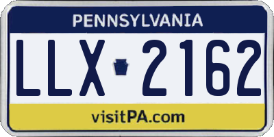 PA license plate LLX2162
