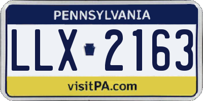 PA license plate LLX2163