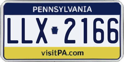 PA license plate LLX2166