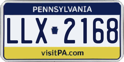 PA license plate LLX2168
