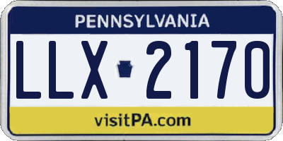 PA license plate LLX2170
