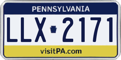 PA license plate LLX2171