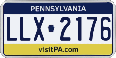 PA license plate LLX2176