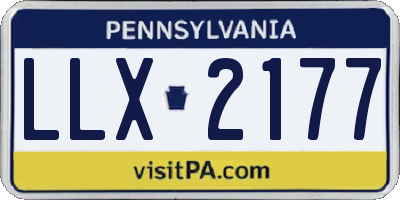 PA license plate LLX2177