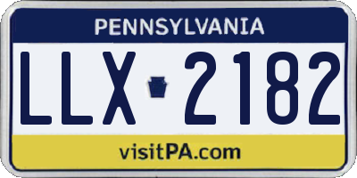 PA license plate LLX2182